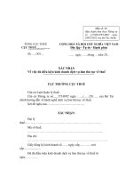 Tài liệu MẪU XÁC NHẬN Về việc đủ điều kiện kinh doanh dịch vụ làm thủ tục về thuế pptx