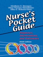 Tài liệu Nurse’s Pocket Guide: Diagnoses, Interventions, and Rationales pptx