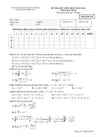 Tài liệu ĐỀ THI KẾT THÚC HOC PHẦN K36 MÔN GIẢI TÍCH Mã đề thi 210 pdf