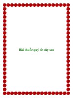 Tài liệu Bài thuốc quý từ cây sen doc