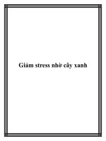 Tài liệu Giảm stress nhờ cây xanh pptx
