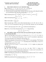 Tài liệu ĐÁP ÁN VÀ ĐỀ THI THỬ ĐẠI HỌC - TRƯỜNG THPT NGUYỄN HUỆ - ĐẮK LẮK - ĐỀ SỐ 123 doc