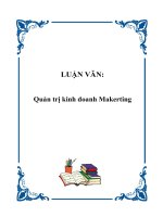 LUẬN VĂN Quản trị kinh doanh Makerting