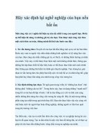 Tài liệu Hãy xác định lại nghề nghiệp của bạn nếu bất ổn doc