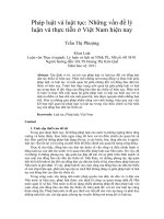 Pháp luật và luật tục những vấn đề lý luận và thực tiễn ở việt nam hiện nay