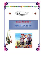 Tài liệu GIÁO ÁN LỚP 5 MÔN LỊCH SỬ pptx