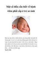Tài liệu Một số điều cần biết về bệnh viêm phổi cấp ở trẻ sơ sinh pot