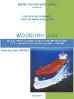 Tài liệu TIỂU LUẬN: NHỮNG BÀI HỌC VỀ QUẢN TRỊ DOANH NGHIỆP TỪ VỤ VỠ NỢ CỦA TẬP ĐOÀN VINASHIN NĂM 2010 ppt
