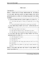 tổng quan về đặc điểm kinh tế- kỹ thuật và tổ chức bộ máy quản lí hoạt động sản xuất kinh doanh của công ty cổ phần bao bì và in nông nghiệp