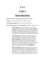 Tài liệu C++ Lab 1 Introduction pdf