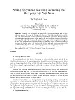 Những nguyên tắc của trọng tài thương mại theo pháp luật việt nam