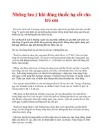 Tài liệu Những lưu ý khi dùng thuốc hạ sốt cho trẻ em docx