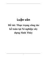 Tài liệu Đề tài: Thực trạng công tác kế toán tại Xí nghiệp xây dựng Sinh Thùy pdf