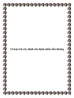 Tài liệu 13 loại trái cây dành cho bệnh nhân tiểu đường ppt