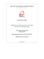 Nghiên cứu giải pháp đảm bảo chất lượng IPTV trên nền NGN