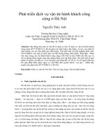 Phát triển dịch vụ vận tải hành khách công cộng ở hà nội