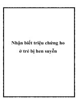 Tài liệu Nhận biết triệu chứng ho ở trẻ bị hen suyễn potx