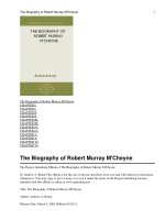 Tài liệu The Biography of Robert Murray M''''Cheyne ppt