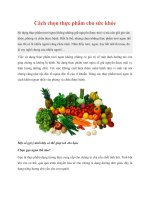 Tài liệu Cách chọn thực phẩm cho sức khỏe doc