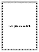 Tài liệu Đơn giản mà cá tính ppt