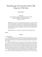 Hợp đồng góp vốn trong dự án đầu tư bất động sản ở việt nam