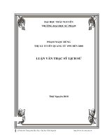 Nghiên cứu tình hình Thị xã Tuyên Quang, tỉnh Tuyên Quang trong thời kỳ từ năm 1991 đến năm 2008