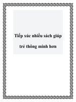 Tài liệu Tiếp xúc nhiều sách giúp trẻ thông minh hơn doc