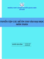 tuyển tập các đề ôn thi vào đại học môn toán