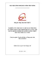 Nghiên cứu IMS NGN và đề xuất phương án triển khai cho nhóm dịch vụ giàu nội dung (RICH COMMUNICATION SUITE) trên nền NGN IMS của VNPT