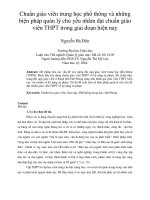 Chuẩn giáo viên trung học phổ thông và những biện pháp quản lý chủ yếu nhằm đạt chuẩn giáo viên THPT trong giai đoạn hiện nay