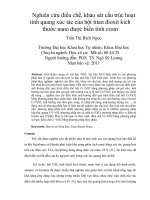 Nghiên cứu điều chế, khảo sát cấu trúc hoạt tính quang xúc tác của bột titan đioxit kích thước nano được biến tính crom