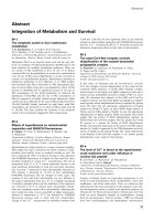 Tài liệu Báo cáo khoa học: Abstract Integration of Metabolism and Survival PP-1 The metabolic switch in liver methionine metabolism pptx
