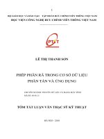 Phép phân rã trong cơ sở dữ liệu phân tán và ứng dụng