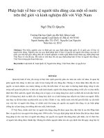 Pháp luật về bảo vệ người tiêu dùng của một số nước trên thế giới và kinh nghiệm đối với việt nam