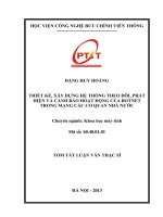 Thiết kế, xây dựng hệ thống theo dõi, phát hiện và cảnh báo hoạt động của BOTNET trong mạng các cơ quan nhà nước