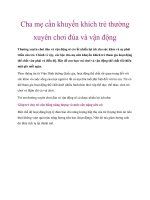 Tài liệu Cha mẹ cần khuyến khích trẻ thường xuyên chơi đùa và vận động ppt