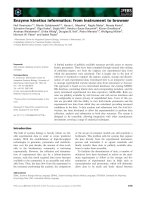 Tài liệu Báo cáo khoa học: Enzyme kinetics informatics: from instrument to browser pdf