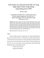 Ảnh hưởng của chirp phi tuyến đối với xung dạng super gauss trong buồng cộng hưởng laser CPM