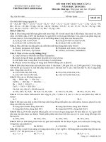 Tài liệu ĐỀ THI THỬ ĐẠI HỌC LẦN 2 NĂM HỌC 2010-2011 - Môn thi: Hoá học - THPT MINH KHAI - Mã đề 132 doc