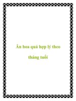 Tài liệu Ăn hoa quả hợp lý theo tháng tuổi potx