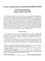 Tài liệu Social Learning Theory and the Health Belief Model pptx