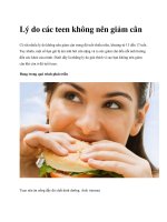 Tài liệu Lý do các teen không nên giảm cân doc