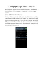 Tài liệu 7 cách giúp tiết kiệm pin cho Galaxy S4 pdf