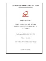 Nghiên cứu phương pháp quản trị nội dung website thương mại điện tử và ứng dụng