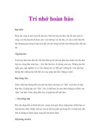 Tài liệu Trí nhớ hoàn hảo ppt