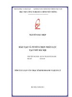 Đào tạo và tuyển chọn nhân lực tại VNPT hà nội