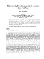 Pháp luật về phí môi trường đối với chất thải rắn ở việt nam