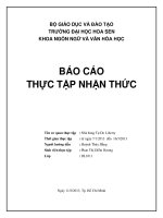 báo cáo thực tập nhận thức nhà hàng tự do liberty