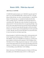 Tài liệu Router ADSL - Thêm lựa chọn mới doc