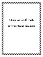 Tài liệu Chăm sóc tóc để tránh gãy rụng trong mùa mưa pdf